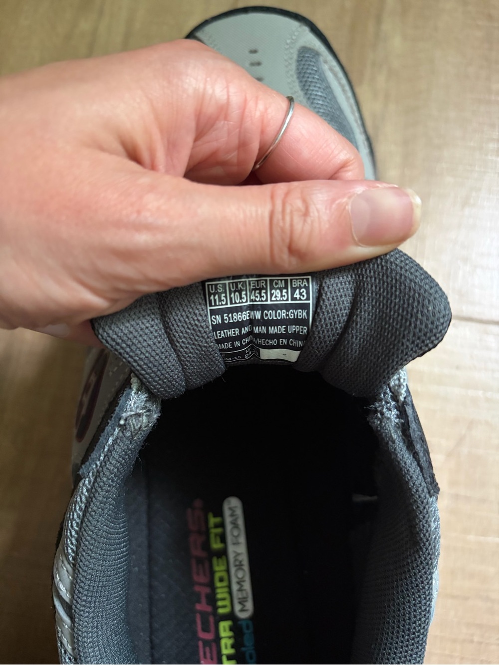 Men’s Skechers Sport After Burn, Fit Slip On Men’s 11.5- Grey/Black - Picture 7 of 7